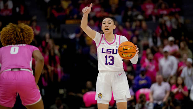 Poa during No. 13 LSU’s 85-66 win over Alabama on Feb. 11, 2024.